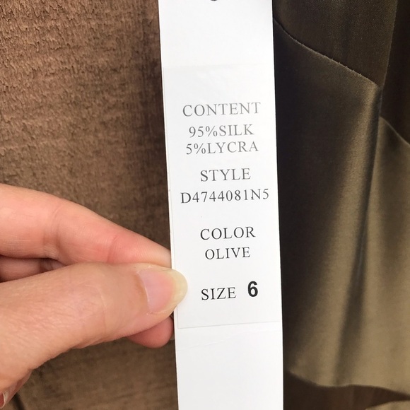 Diane von Furstenberg NEW Olive Silk Dress 6 XS - Picture 6 of 12